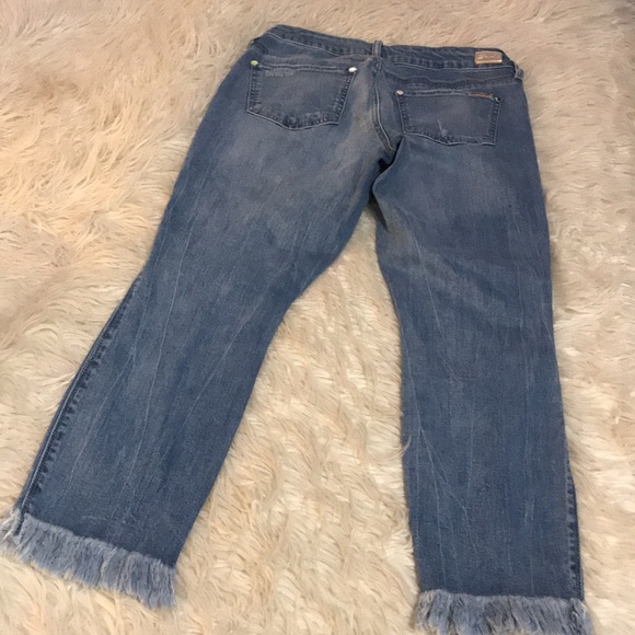 Seven 7 Skinny Distressed Fray Jeans - Picture 9 of 11